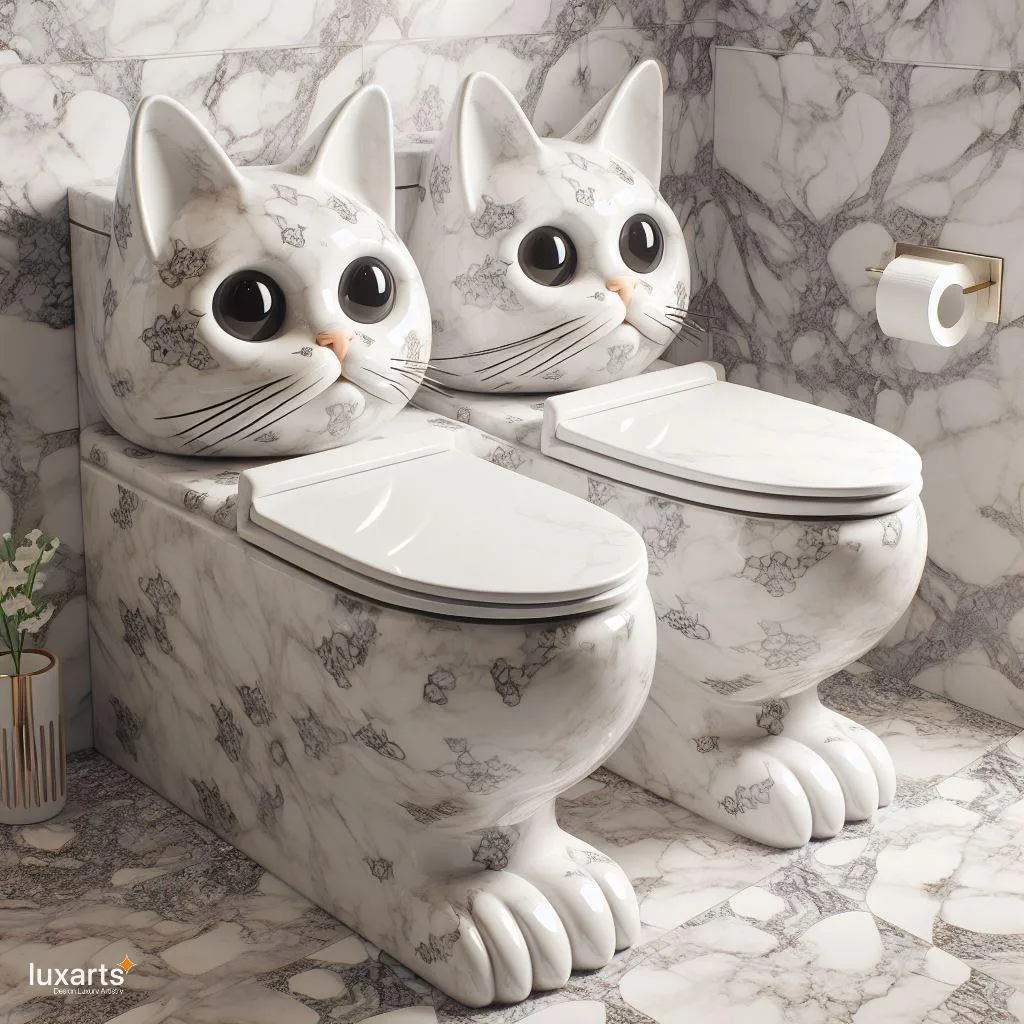 Feline Fun: Cat-Shaped Toilets for Whimsical Bathroom Decor luxarts cat shaped toilet 4 jpg