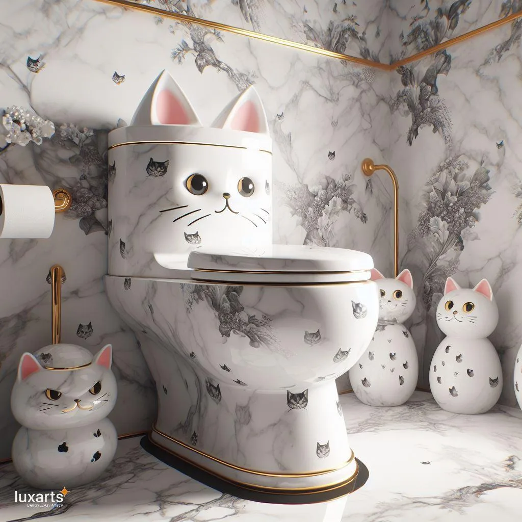 Feline Fun: Cat-Shaped Toilets for Whimsical Bathroom Decor luxarts cat shaped toilet 7 jpg