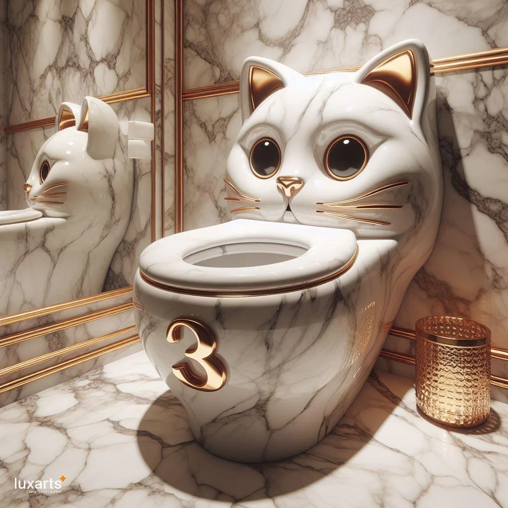 Feline Fun: Cat-Shaped Toilets for Whimsical Bathroom Decor luxarts cat shaped toilet 8 jpg