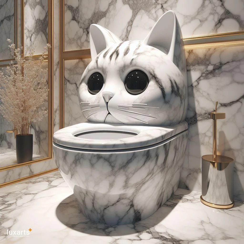 Feline Fun: Cat-Shaped Toilets for Whimsical Bathroom Decor luxarts cat shaped toilet 9 jpg