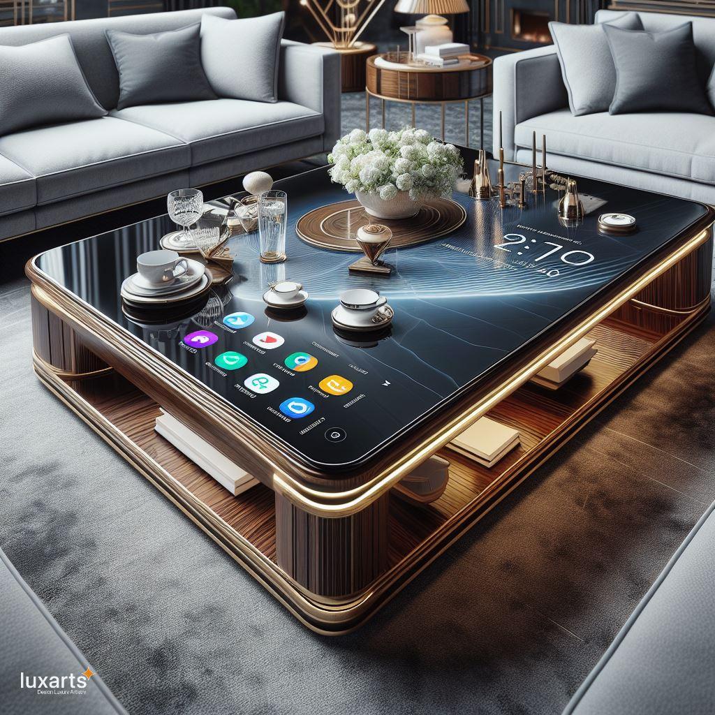 Tech-Infused Elegance: Cellphone-Inspired Epoxy Coffee Tables for Contemporary Living luxarts cellphone inspired epoxy coffee tables 0