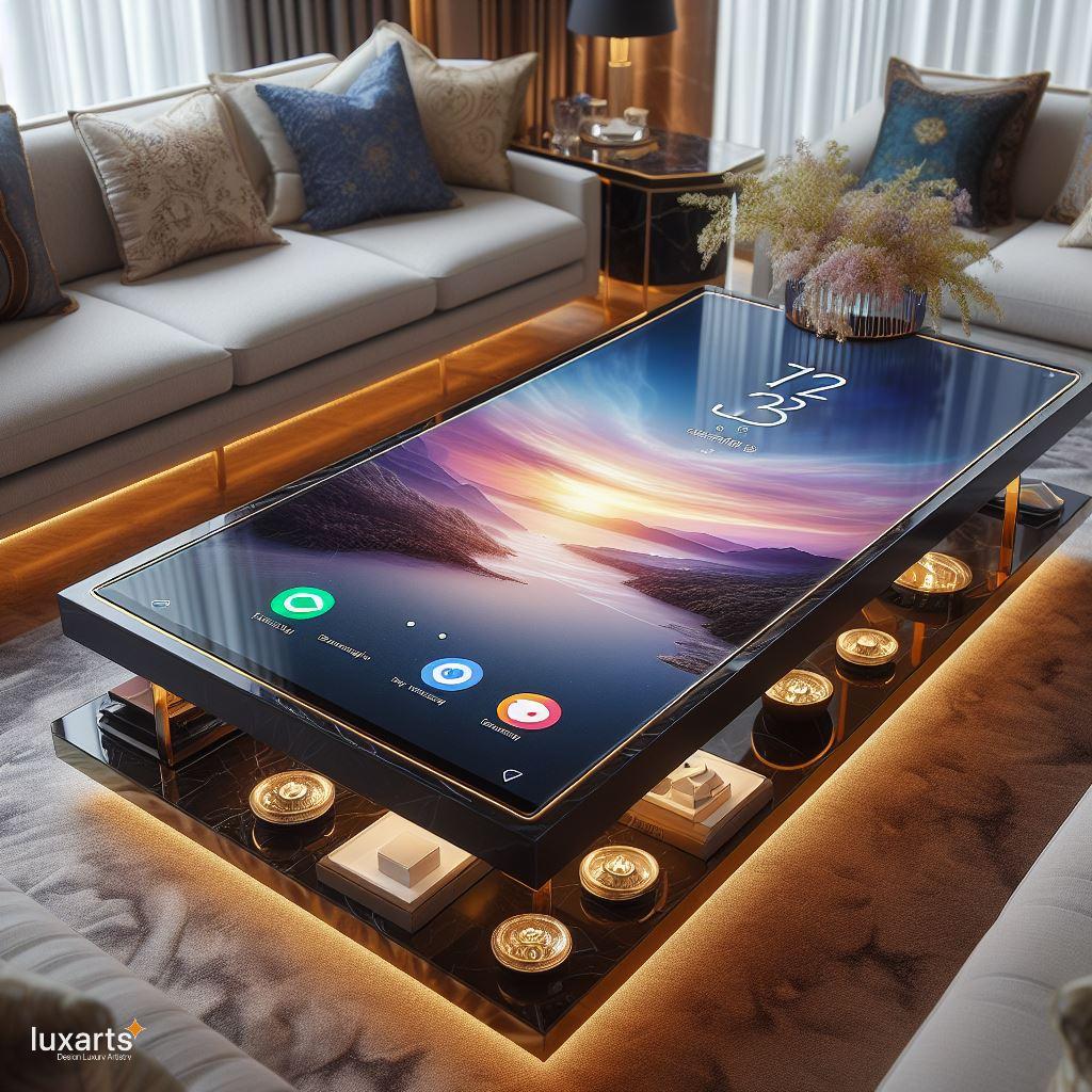 Tech-Infused Elegance: Cellphone-Inspired Epoxy Coffee Tables for Contemporary Living luxarts cellphone inspired epoxy coffee tables 1