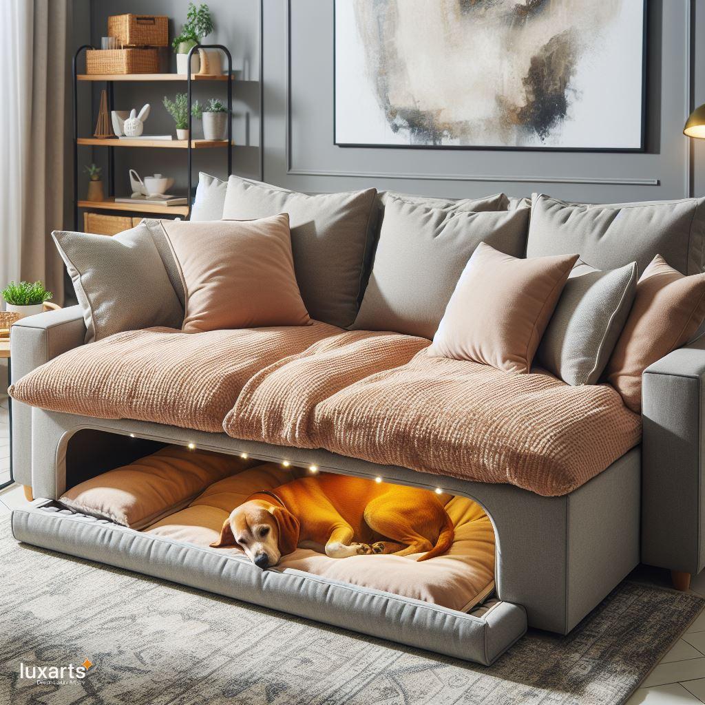 Cozy Comfort for All: Couch with Built-in Pet Den