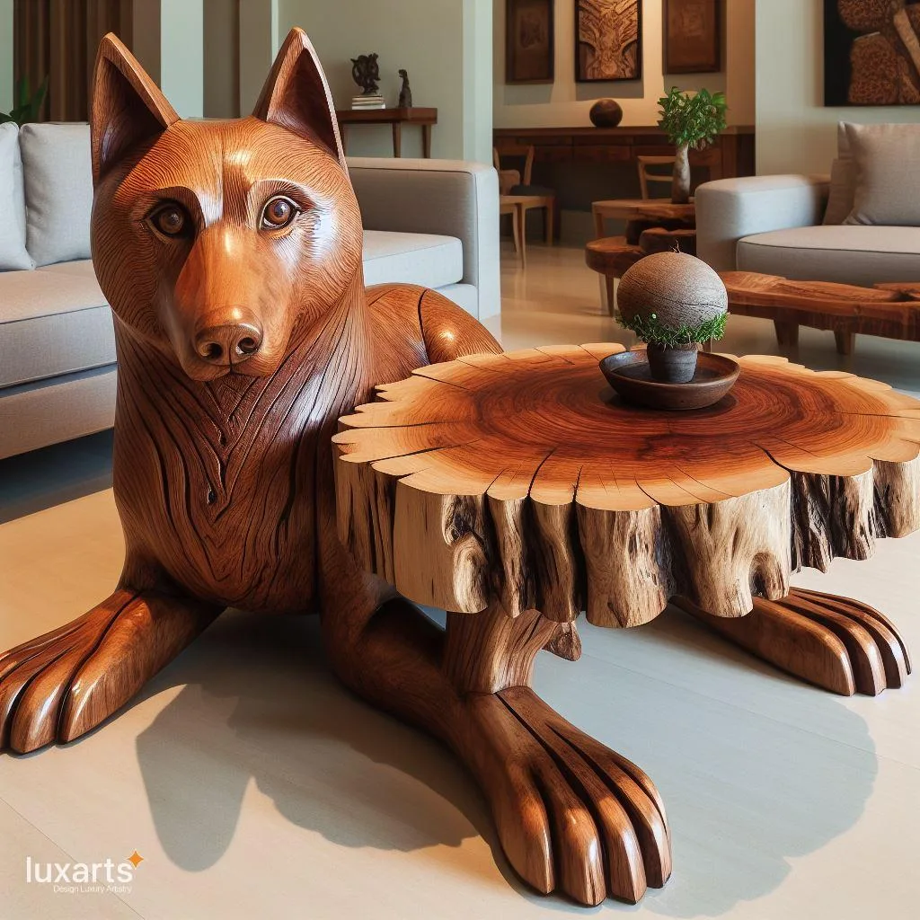 Add Canine Charm to Your Living Space: Dog Shaped Coffee Tables luxarts dog shaped coffee tables 5 jpg