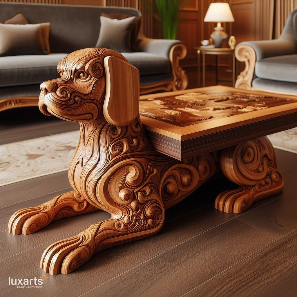 Add Canine Charm to Your Living Space: Dog Shaped Coffee Tables luxarts dog shaped coffee tables 7 jpg