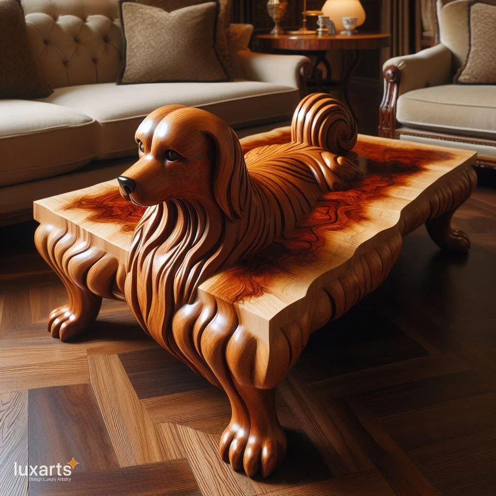 Add Canine Charm to Your Living Space: Dog Shaped Coffee Tables luxarts dog shaped coffee tables 8 jpg