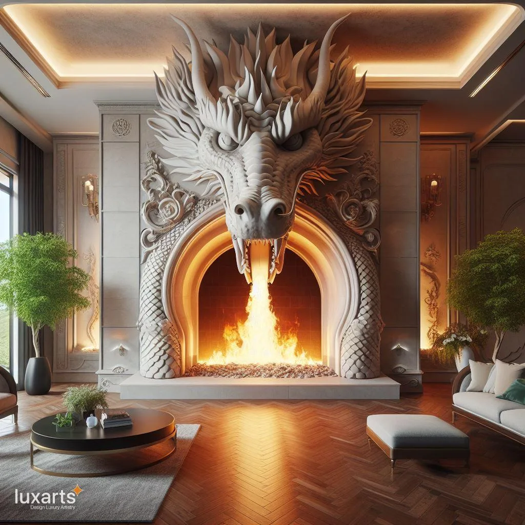 Transform Your Space with Mythical Charm: Dragon-Inspired Fireplaces luxarts dragon inspired fireplaces 1 jpg