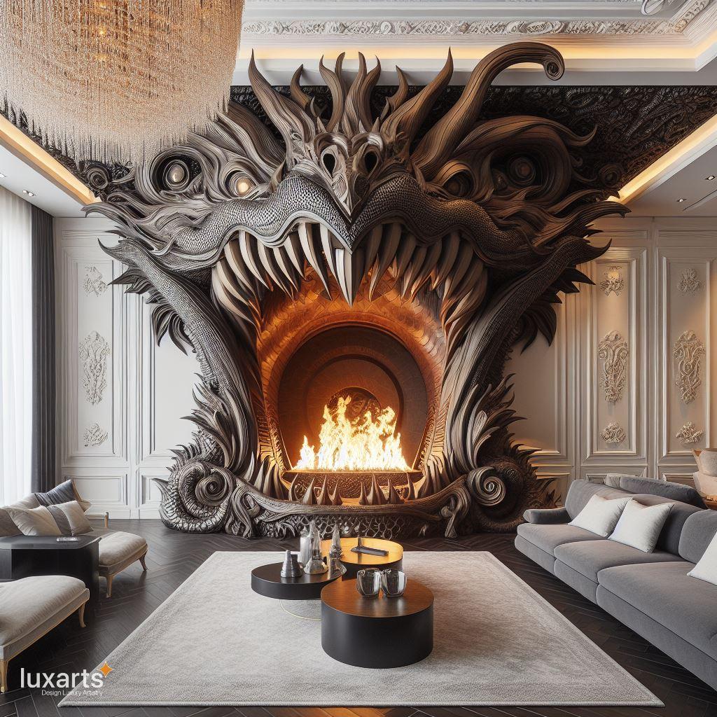 Transform Your Space with Mythical Charm: Dragon-Inspired Fireplaces luxarts dragon inspired fireplaces 10