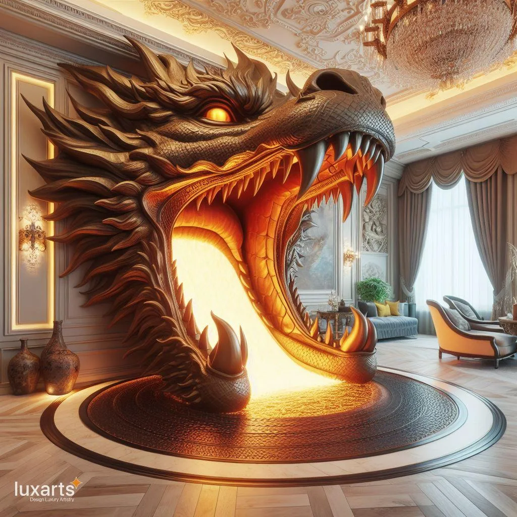Transform Your Space with Mythical Charm: Dragon-Inspired Fireplaces luxarts dragon inspired fireplaces 11 jpg