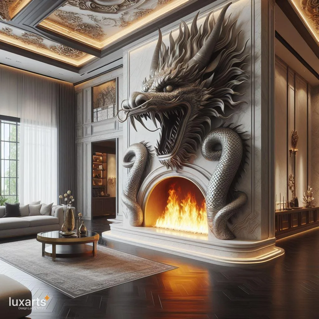 Transform Your Space with Mythical Charm: Dragon-Inspired Fireplaces luxarts dragon inspired fireplaces 12 jpg