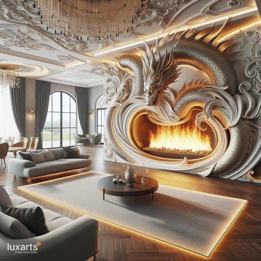 Transform Your Space with Mythical Charm: Dragon-Inspired Fireplaces luxarts dragon inspired fireplaces 3