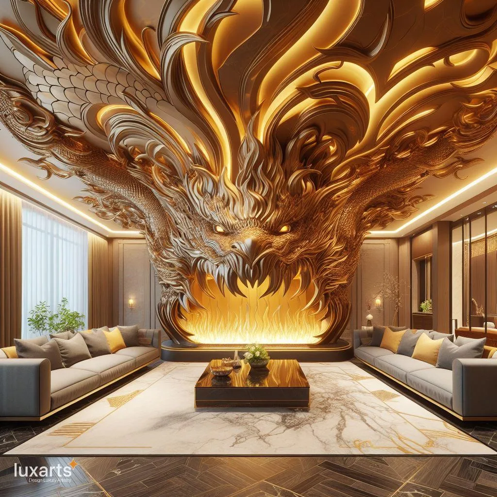 Transform Your Space with Mythical Charm: Dragon-Inspired Fireplaces luxarts dragon inspired fireplaces 5 jpg