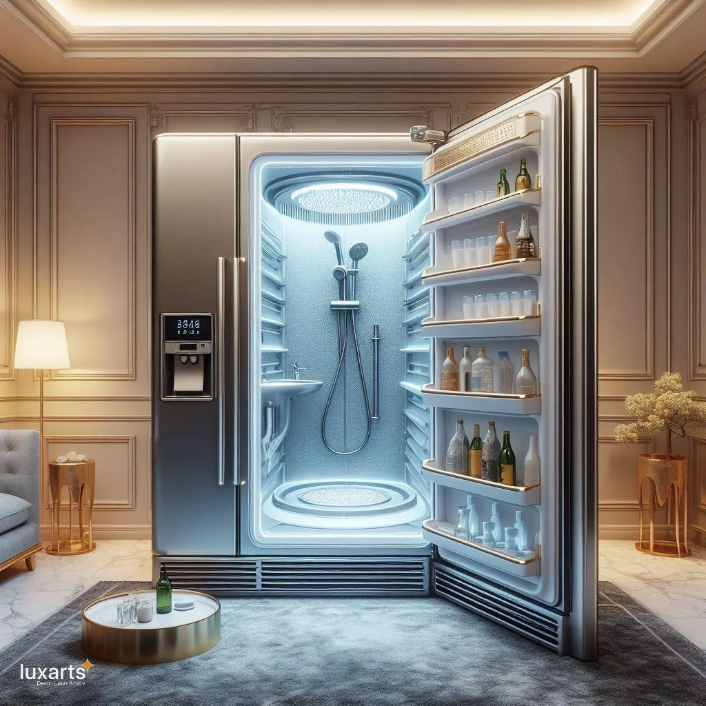 Chill Out in Style: Fridge-Inspired Shower for Refreshing Relaxation luxarts fridge inspired shower 13 jpg