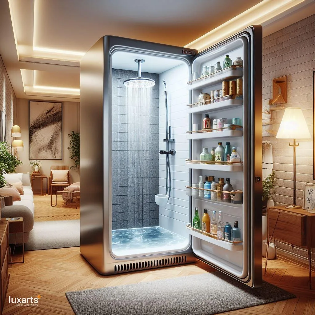 Chill Out in Style: Fridge-Inspired Shower for Refreshing Relaxation luxarts fridge inspired shower 15 jpg