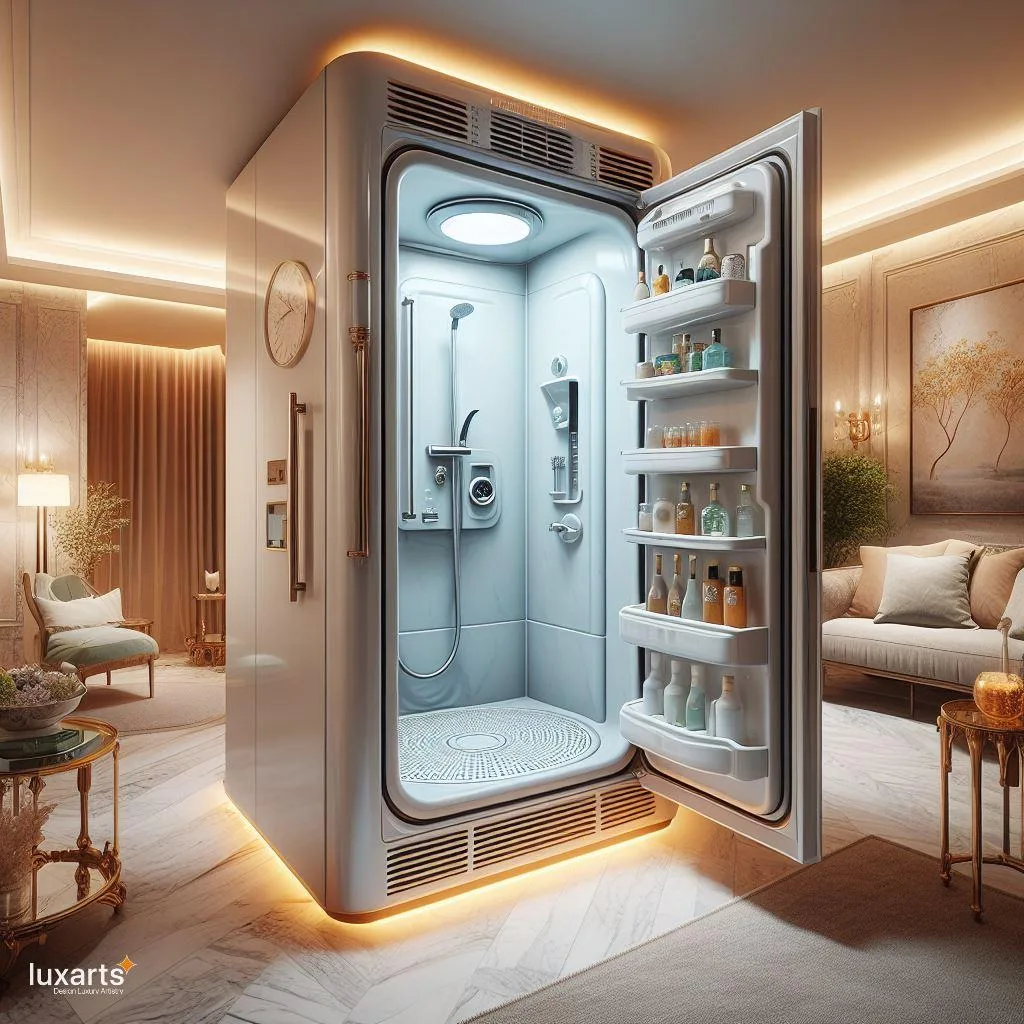 Chill Out in Style: Fridge-Inspired Shower for Refreshing Relaxation luxarts fridge inspired shower 2 jpg