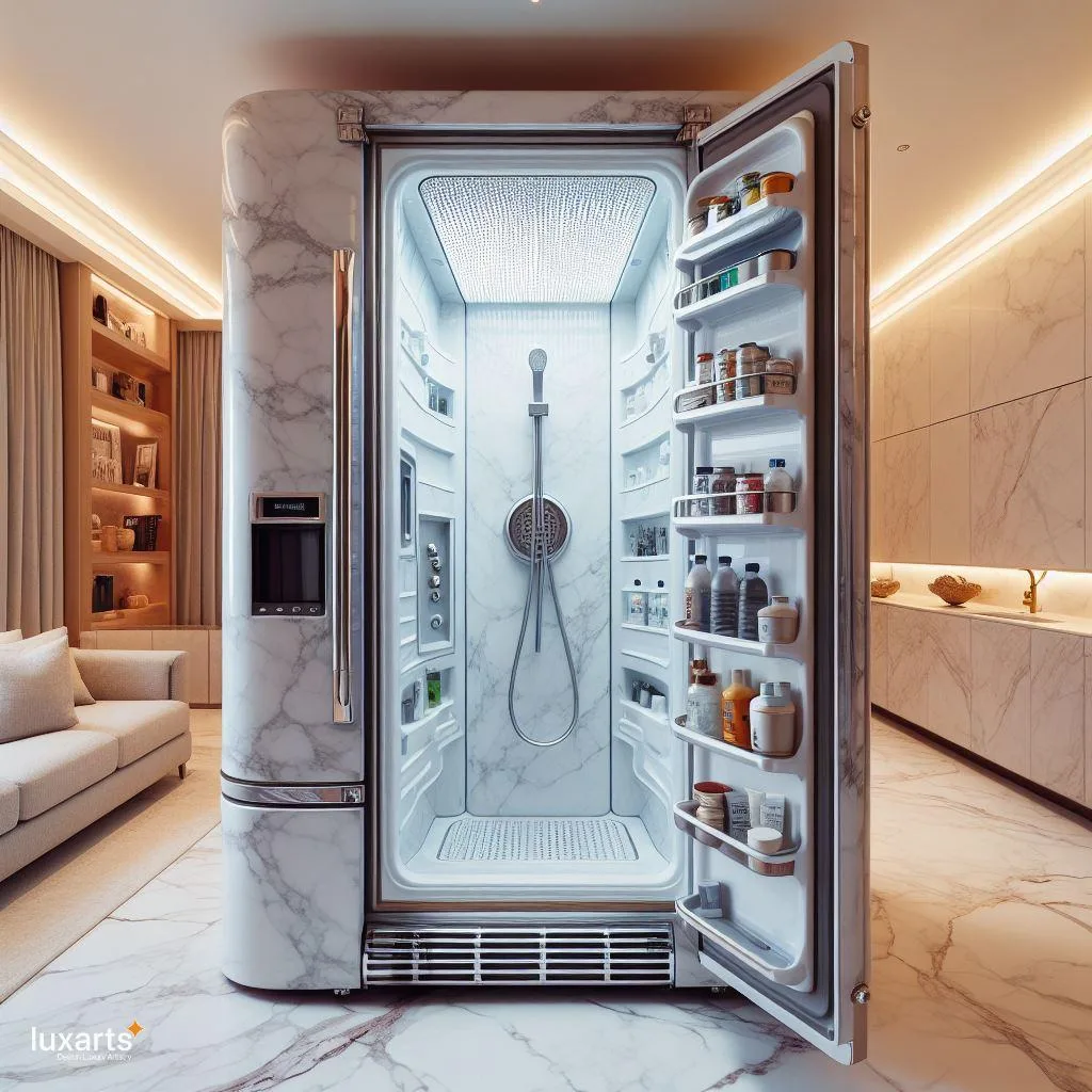Chill Out in Style: Fridge-Inspired Shower for Refreshing Relaxation luxarts fridge inspired shower 7 jpg