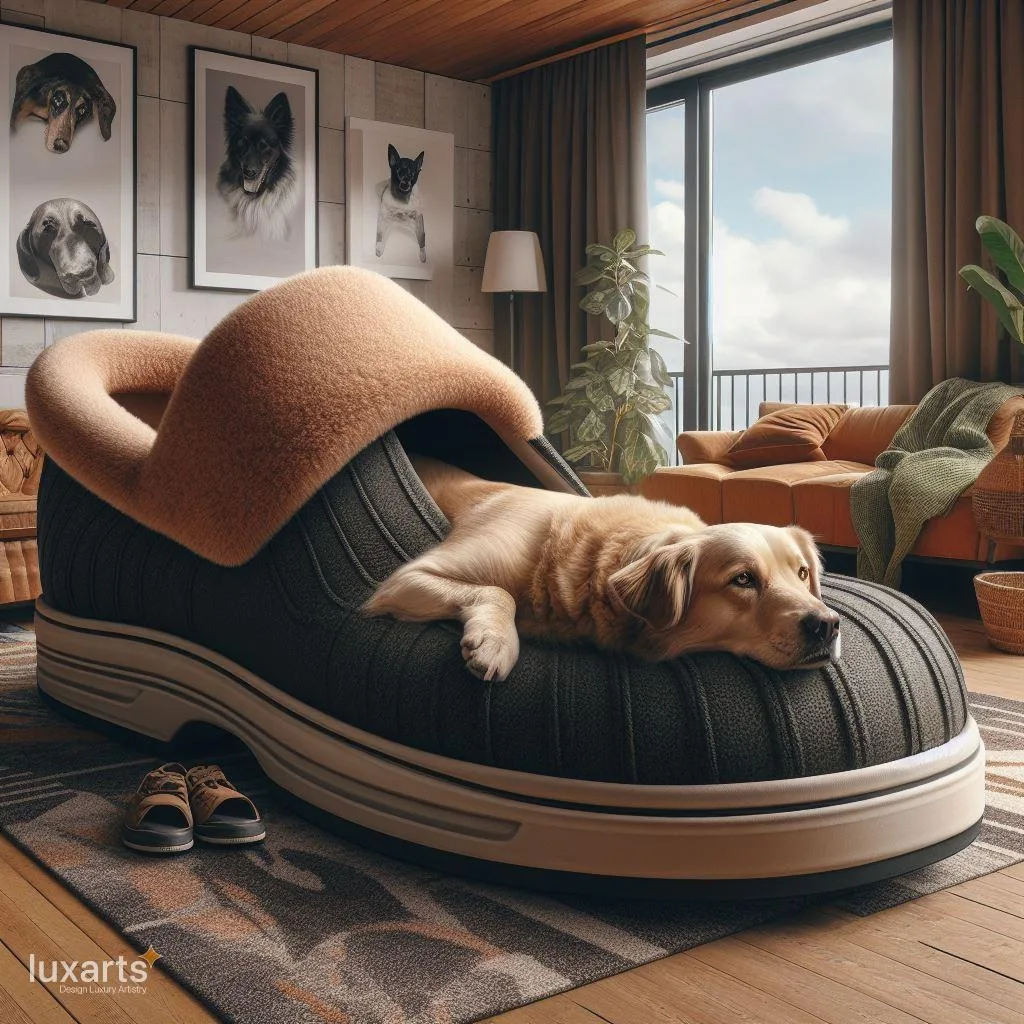 Pamper Your Pooch: Giant Slipper-Shaped Dog Beds for Ultimate Comfort luxarts giant slipper dog beds 9 jpg