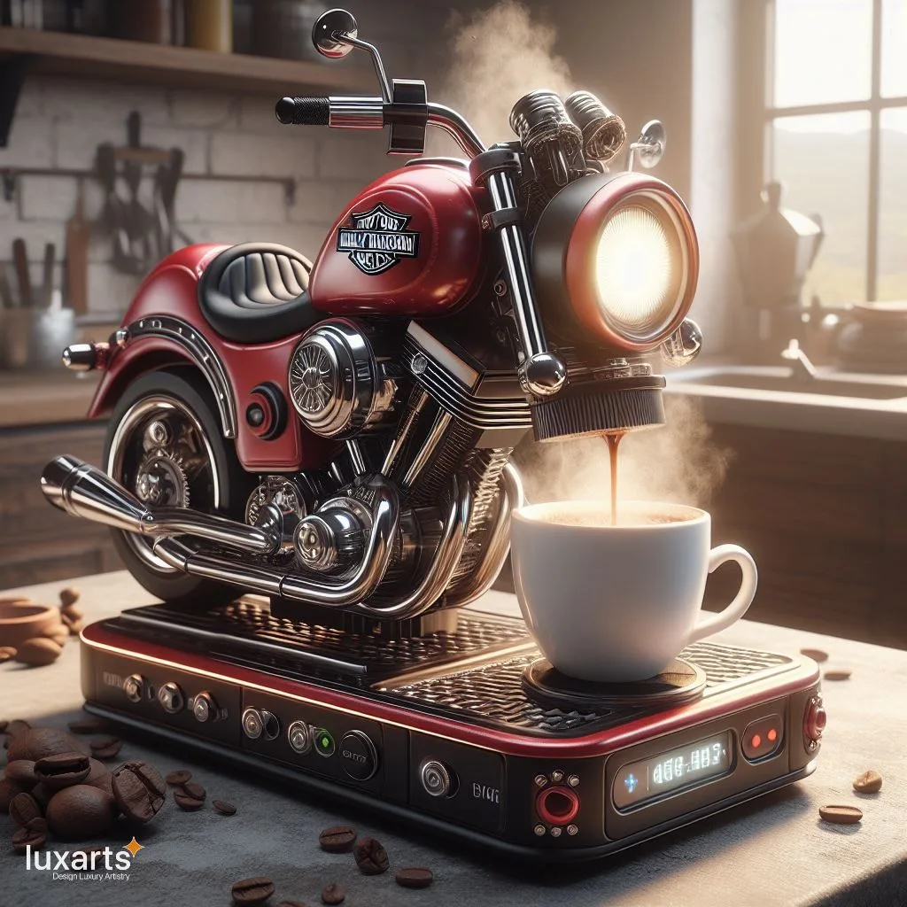 Biker's Brew Station: Harley Davidson Shaped Coffee Maker for Motorcycle Enthusiasts