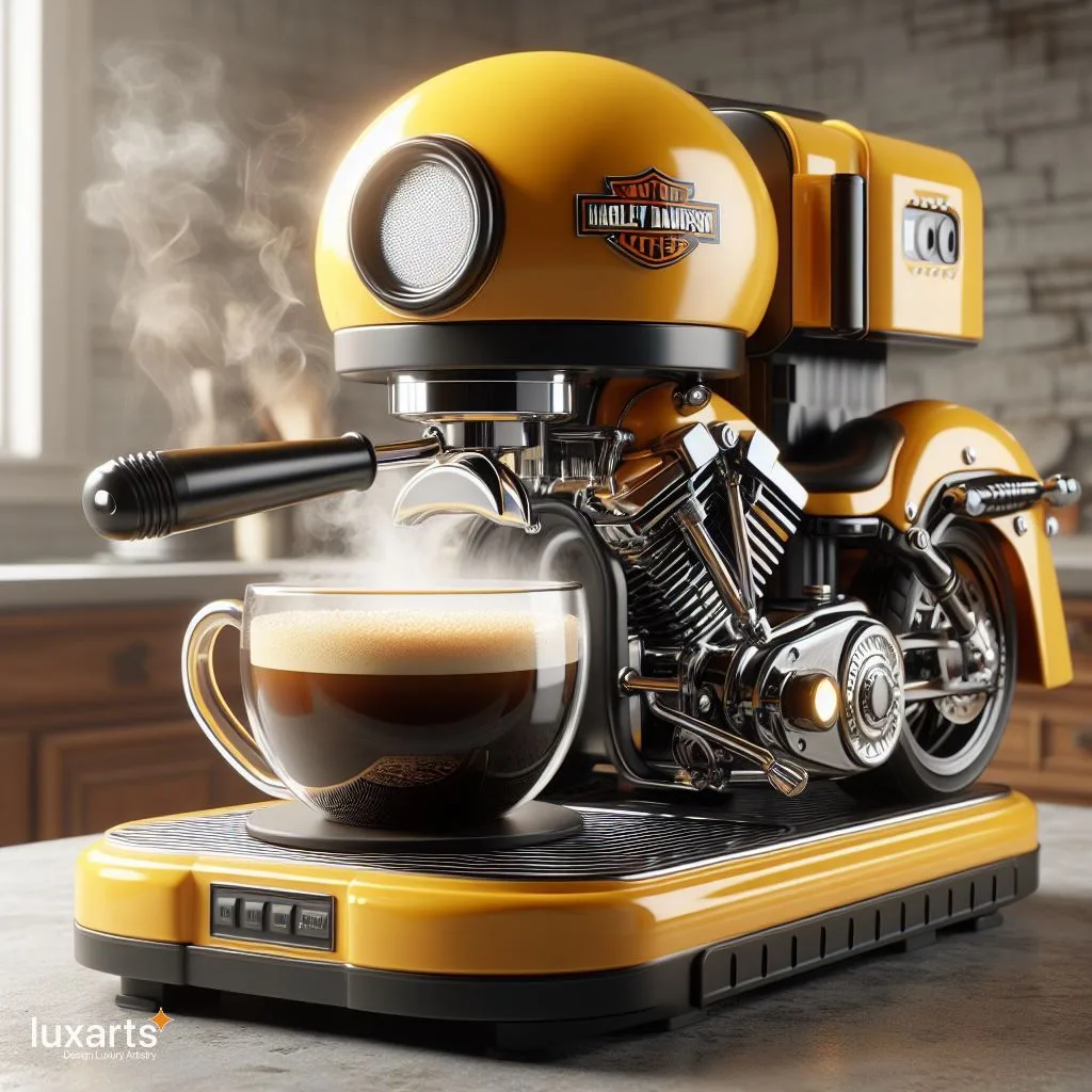 Biker's Brew Station: Harley Davidson Shaped Coffee Maker for Motorcycle Enthusiasts