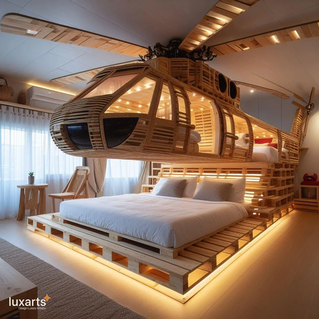 Helicopter Inspired Pallet Bunk Bed: Dreams in the Sky.