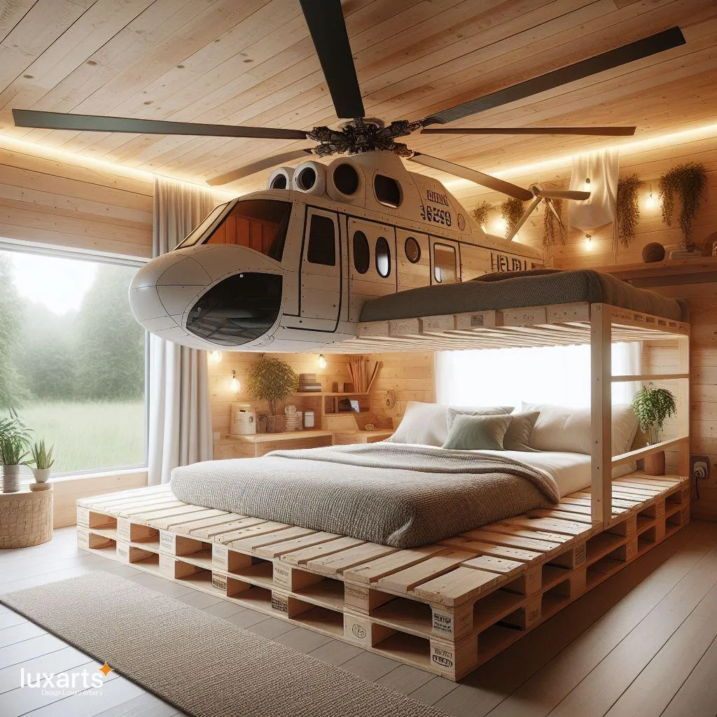 Helicopter Inspired Pallet Bunk Bed: Dreams in the Sky.