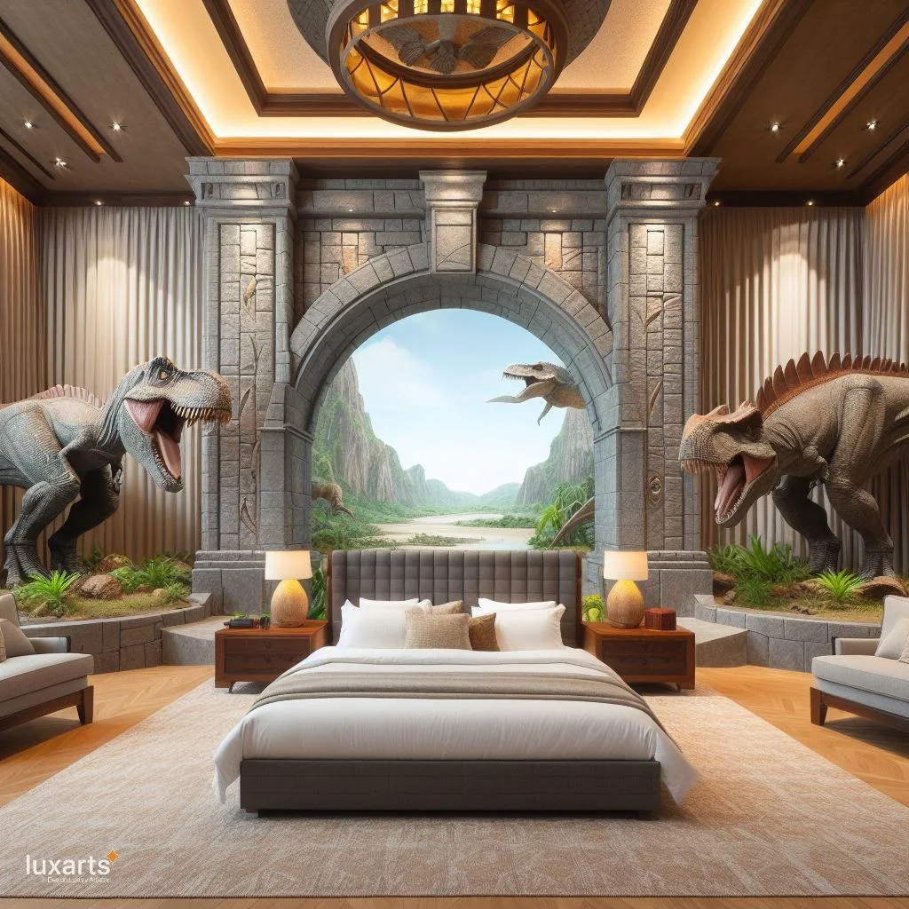 Roar into Adventure: Jurassic Park-Themed Bedroom for Dino Fans luxarts jurassic park bedroom 3 jpg