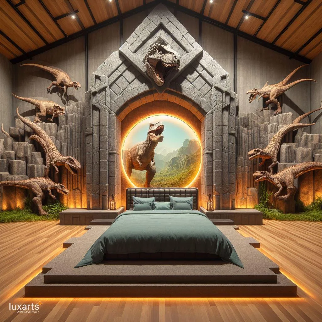 Roar into Adventure: Jurassic Park-Themed Bedroom for Dino Fans luxarts jurassic park bedroom 6 jpg