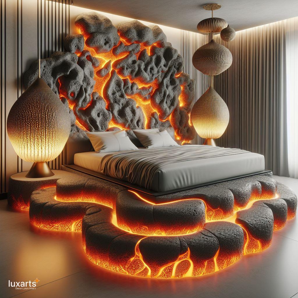 Lava-Inspired Bed: Sleep in the Fiery Depths of Style luxarts lava inspired bed 3