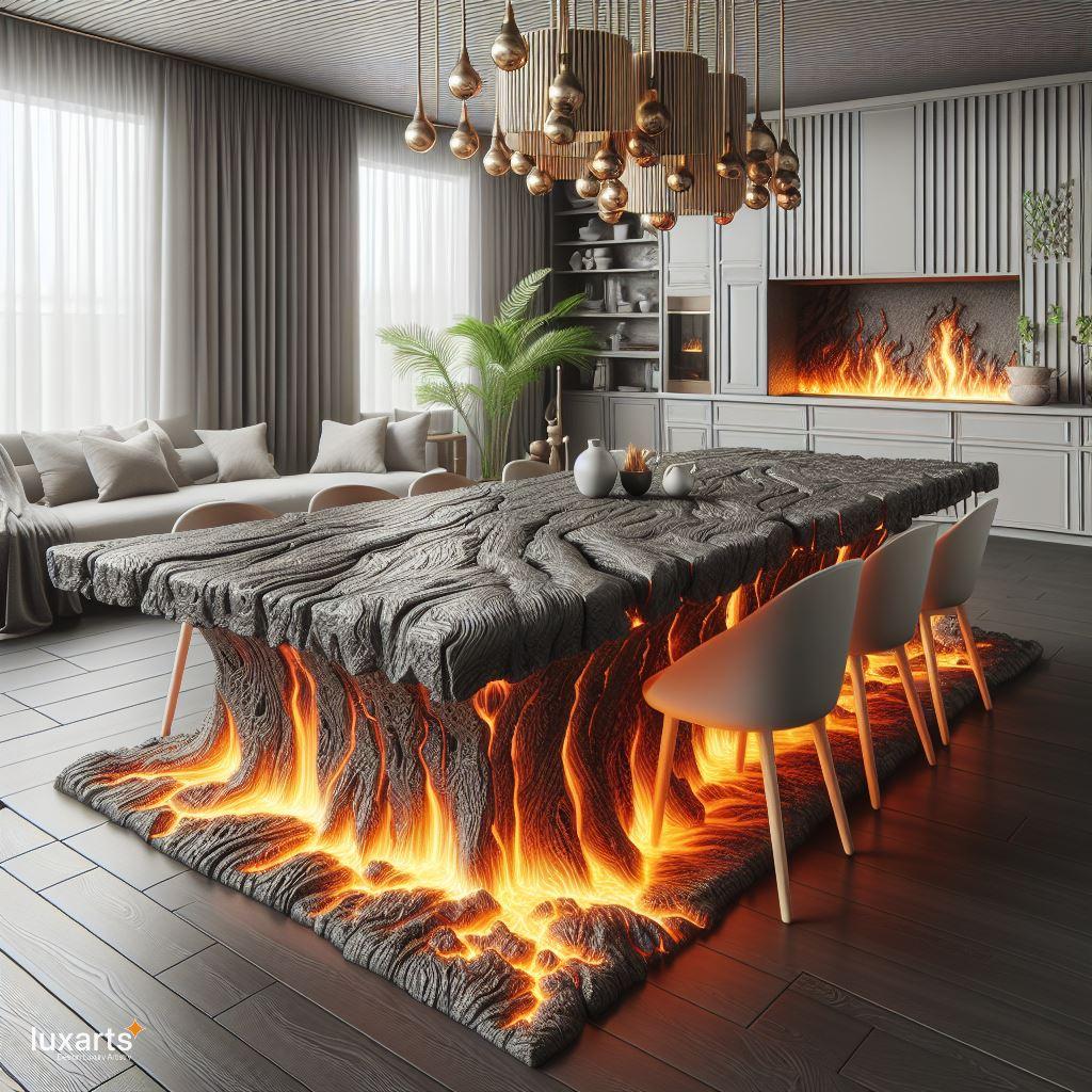 Lava Inspired Dining Table: Infuse Your Dining Space with Fiery Elegance luxarts lava inspired dining table 0