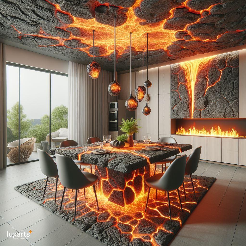 Lava Inspired Dining Table: Infuse Your Dining Space with Fiery Elegance luxarts lava inspired dining table 1