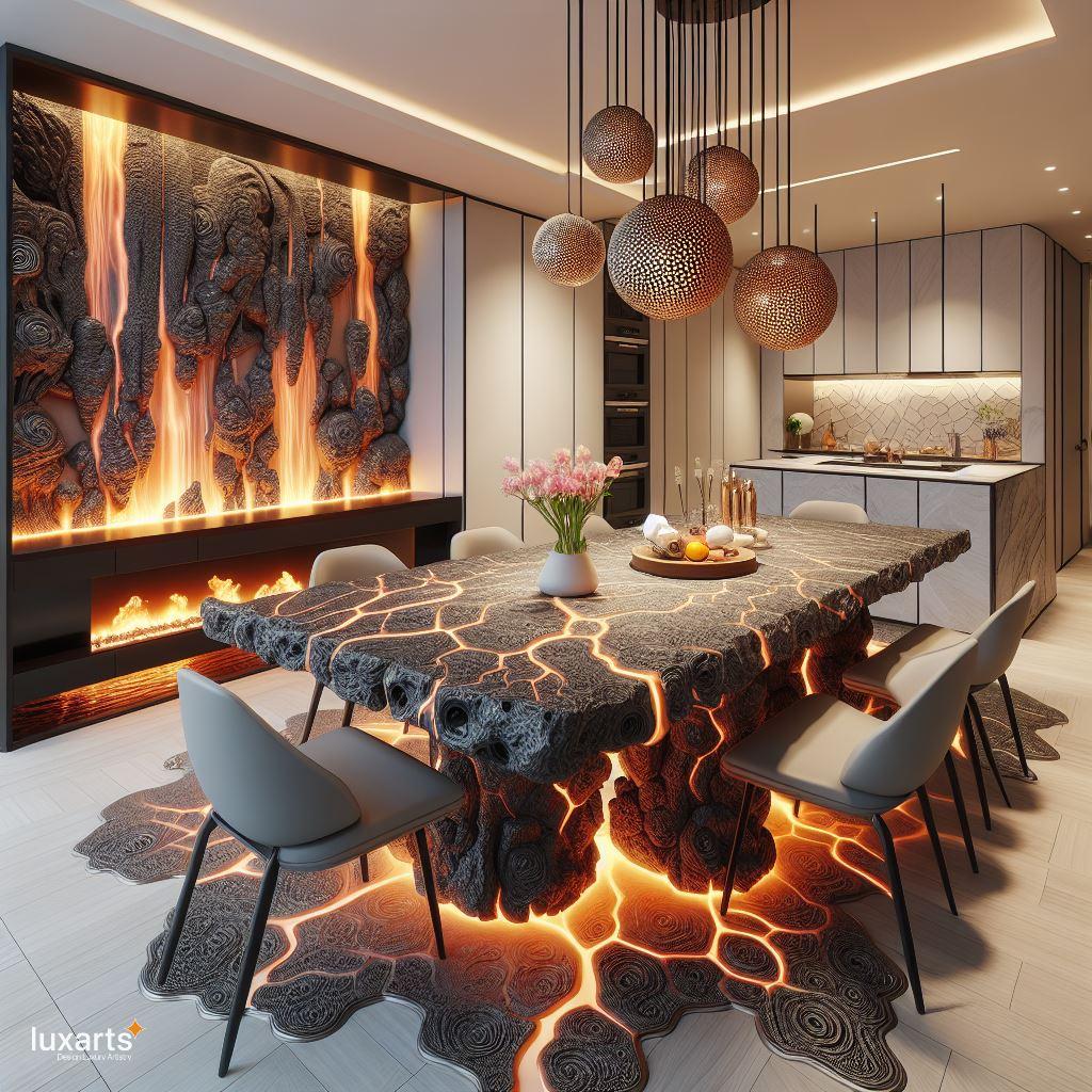 Lava Inspired Dining Table: Infuse Your Dining Space with Fiery Elegance luxarts lava inspired dining table 2