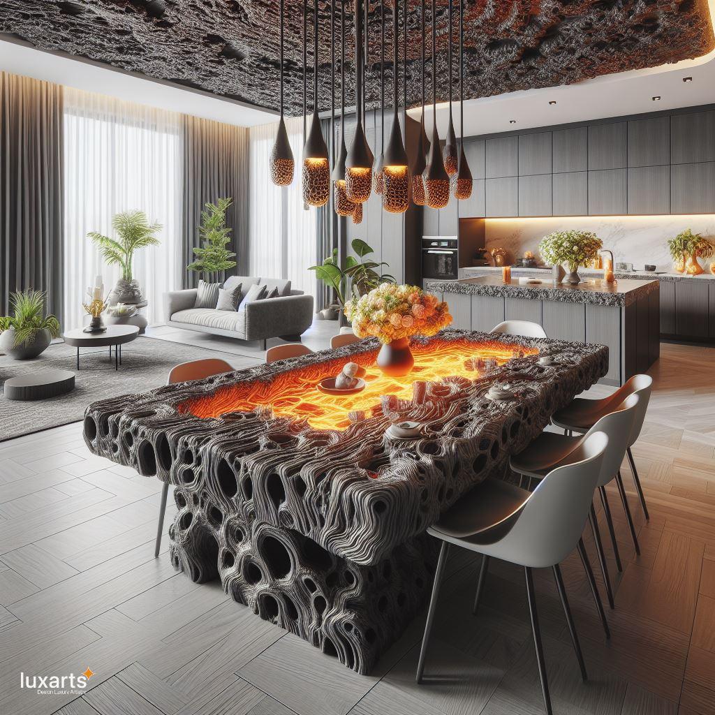Lava Inspired Dining Table: Infuse Your Dining Space with Fiery Elegance luxarts lava inspired dining table 6