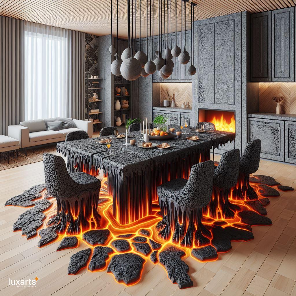 Lava Inspired Dining Table: Infuse Your Dining Space with Fiery Elegance luxarts lava inspired dining table 7
