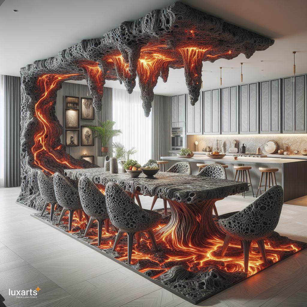 Lava Inspired Dining Table: Infuse Your Dining Space with Fiery Elegance luxarts lava inspired dining table 8