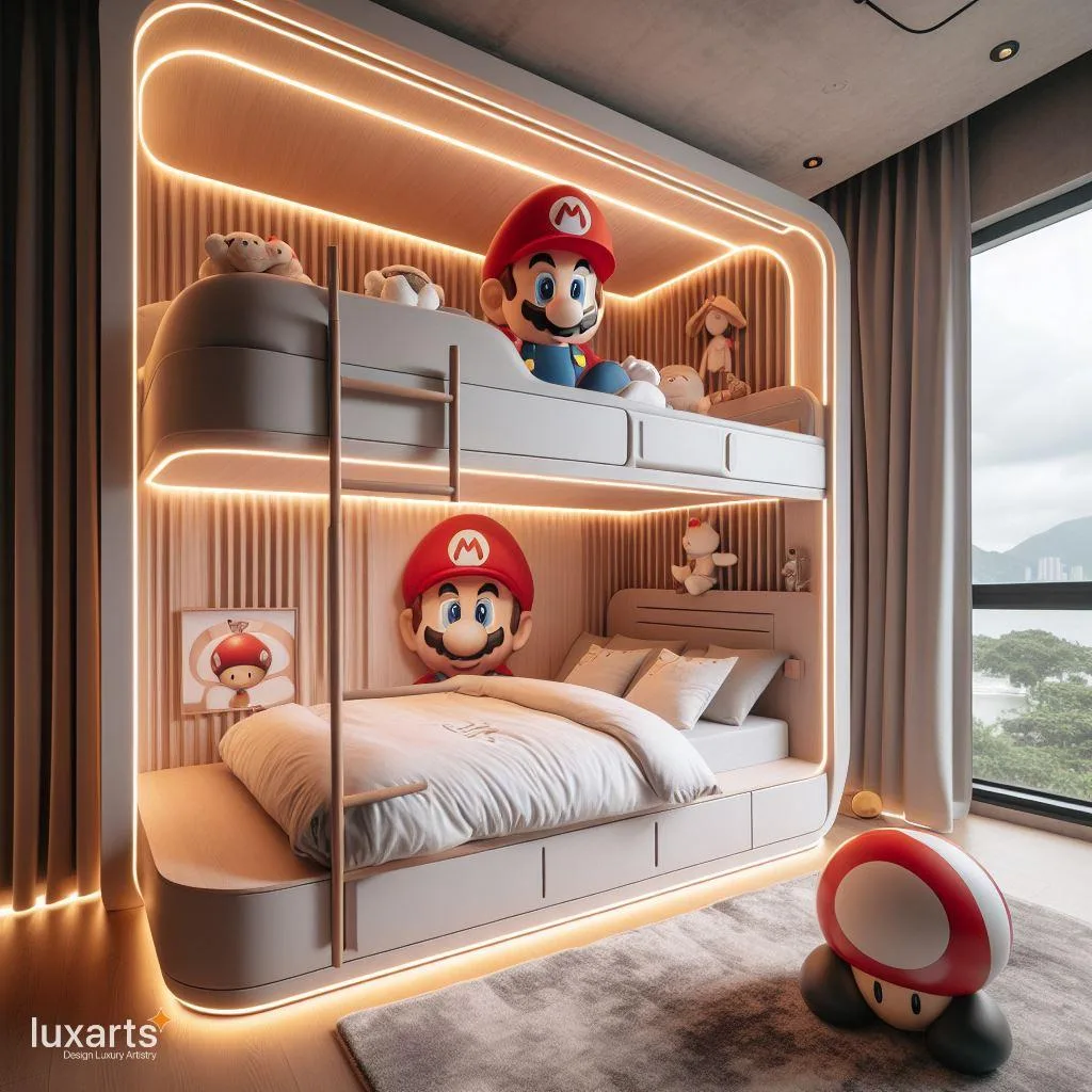 Adventurous Slumber: Mario Bunk Beds for Kids luxarts mario bunk beds 0 jpg