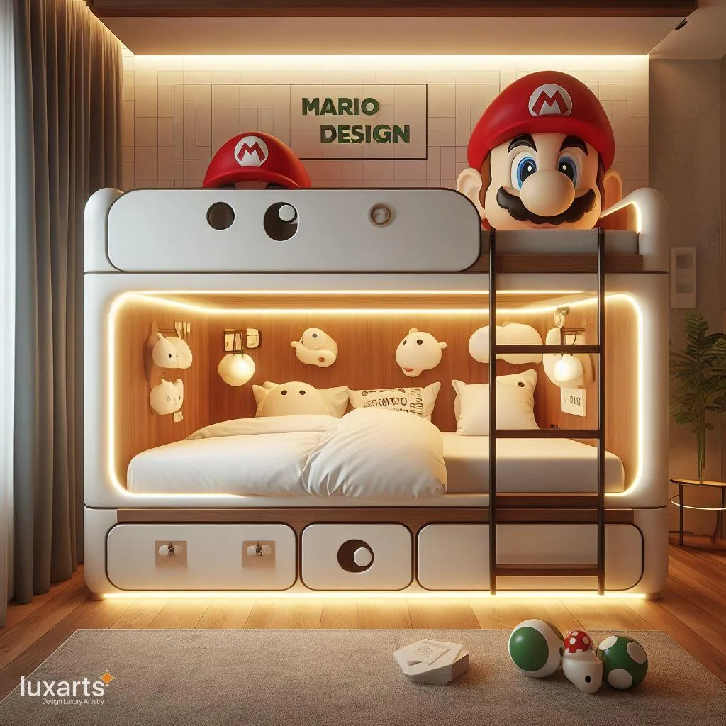Adventurous Slumber: Mario Bunk Beds for Kids luxarts mario bunk beds 10 jpg