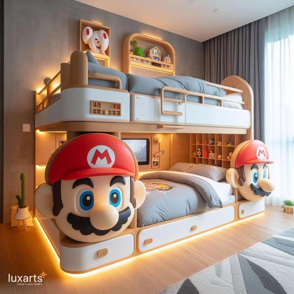 Adventurous Slumber: Mario Bunk Beds for Kids luxarts mario bunk beds 11 jpg