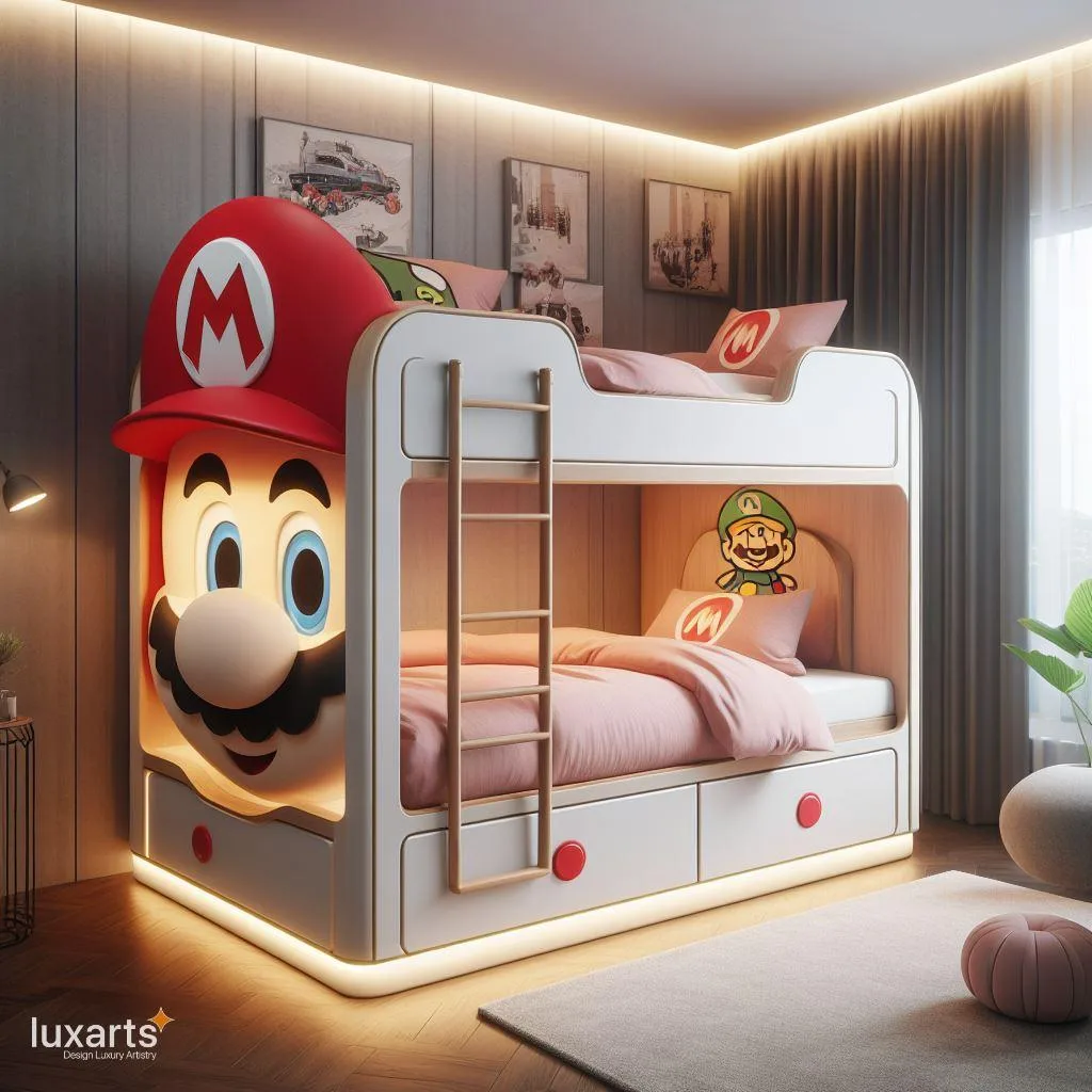 Adventurous Slumber: Mario Bunk Beds for Kids luxarts mario bunk beds 12 jpg