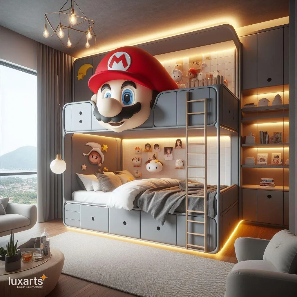 Adventurous Slumber: Mario Bunk Beds for Kids luxarts mario bunk beds 2 jpg