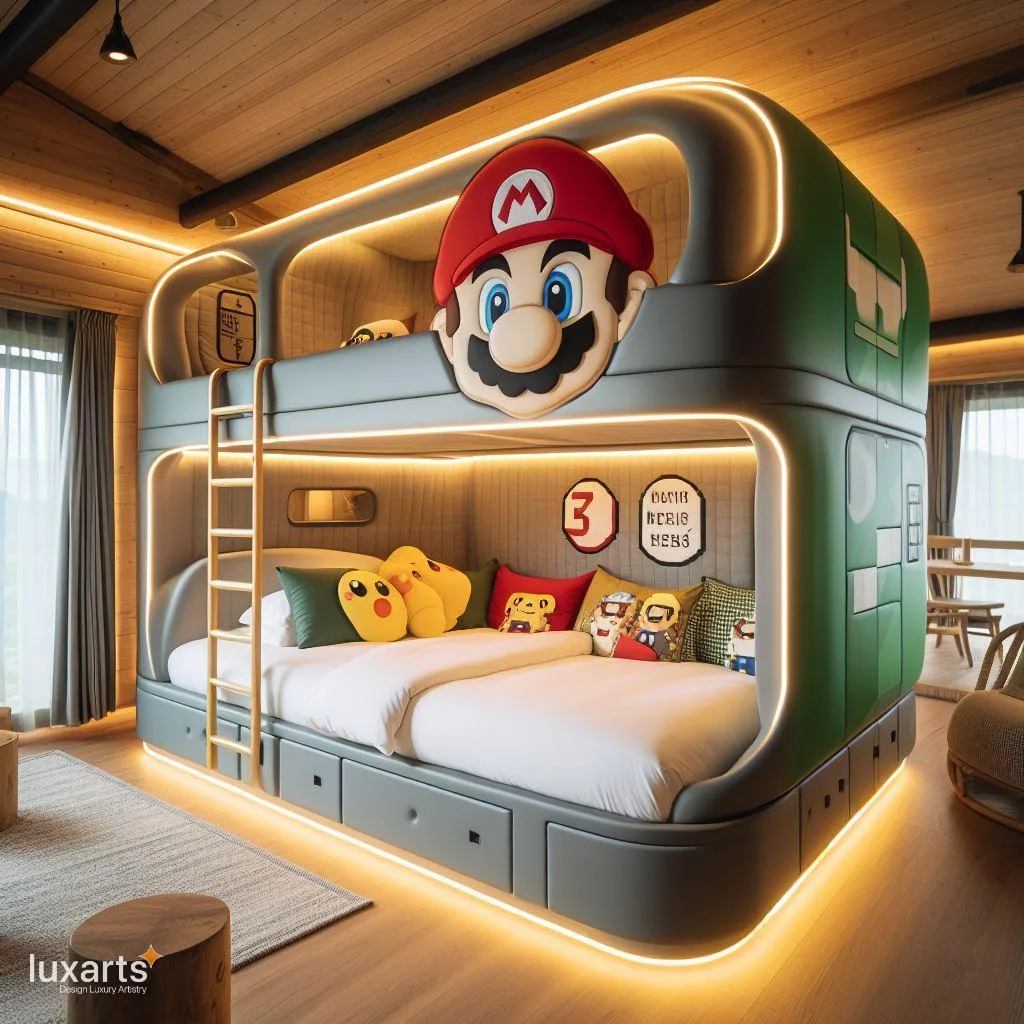 Adventurous Slumber: Mario Bunk Beds for Kids luxarts mario bunk beds 4 jpg