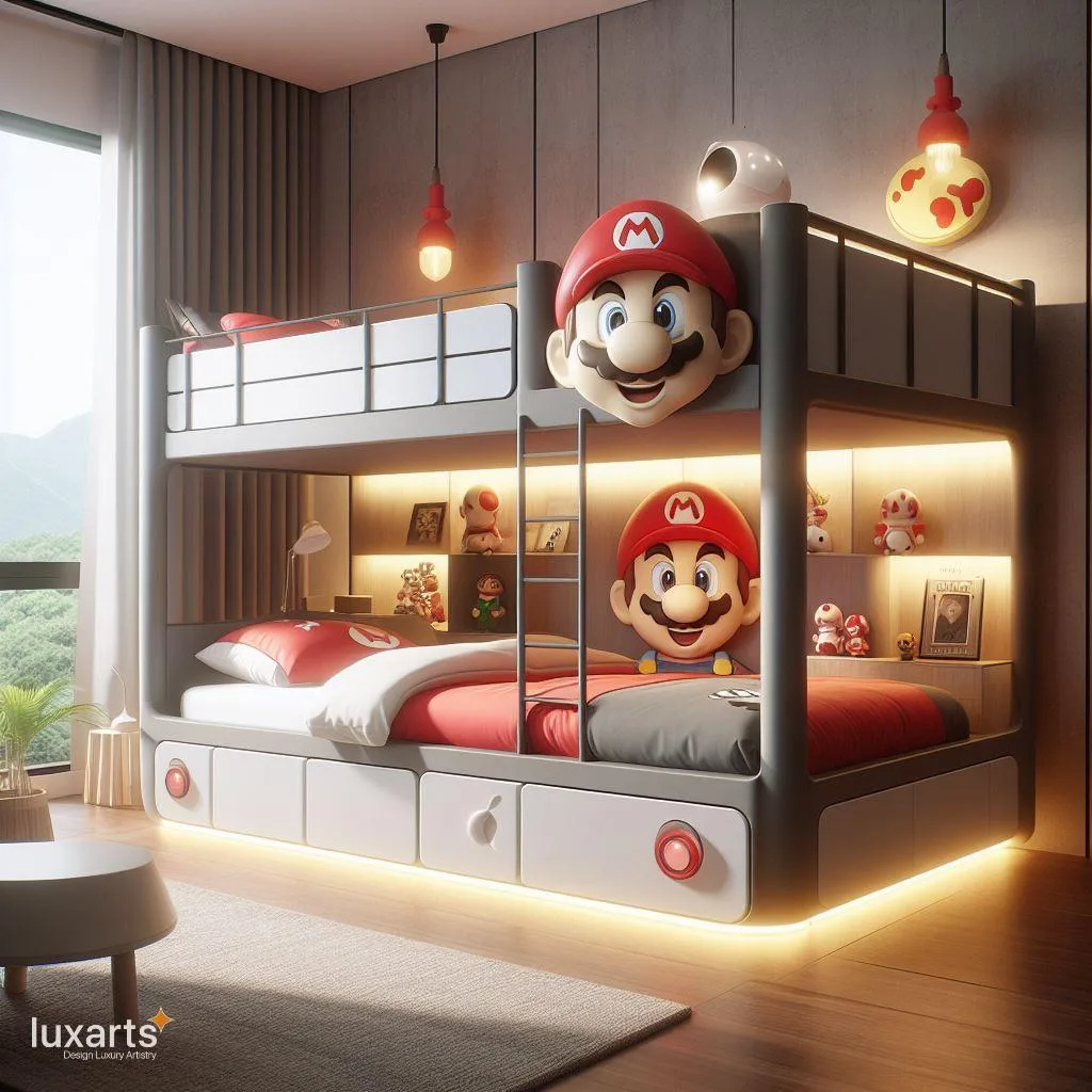 Adventurous Slumber: Mario Bunk Beds for Kids luxarts mario bunk beds 5 jpg
