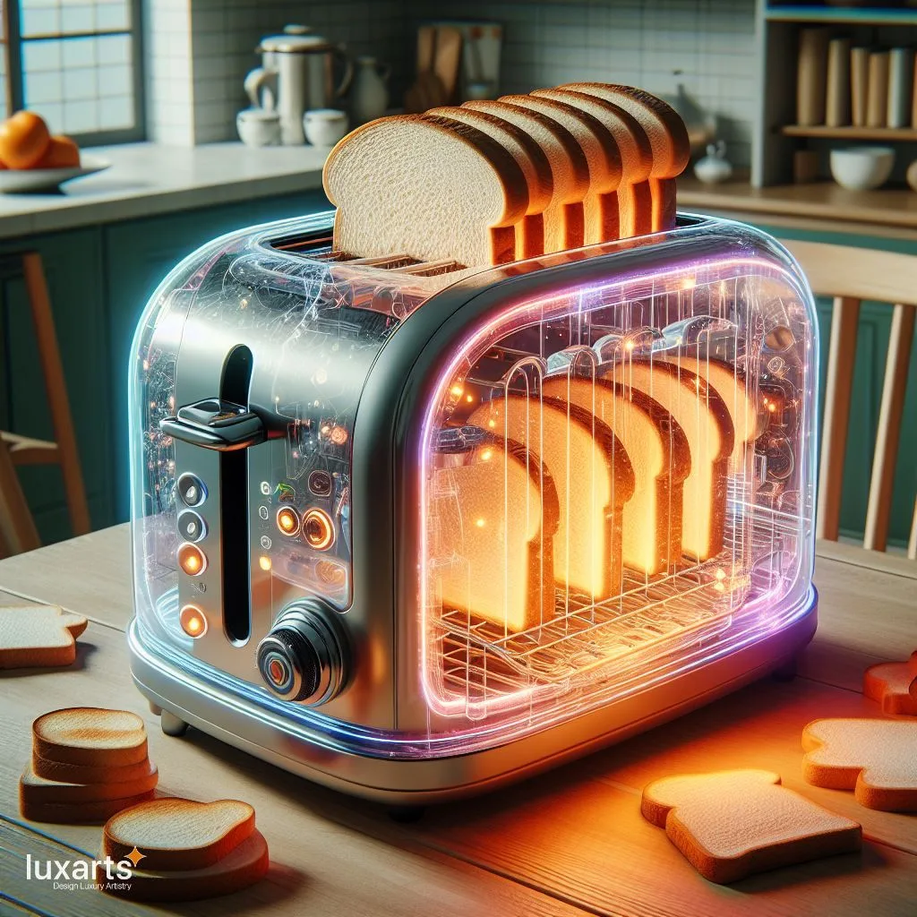 Radiant Start: Neon Transparent Toaster Adds a Splash of Color to Your Kitchen