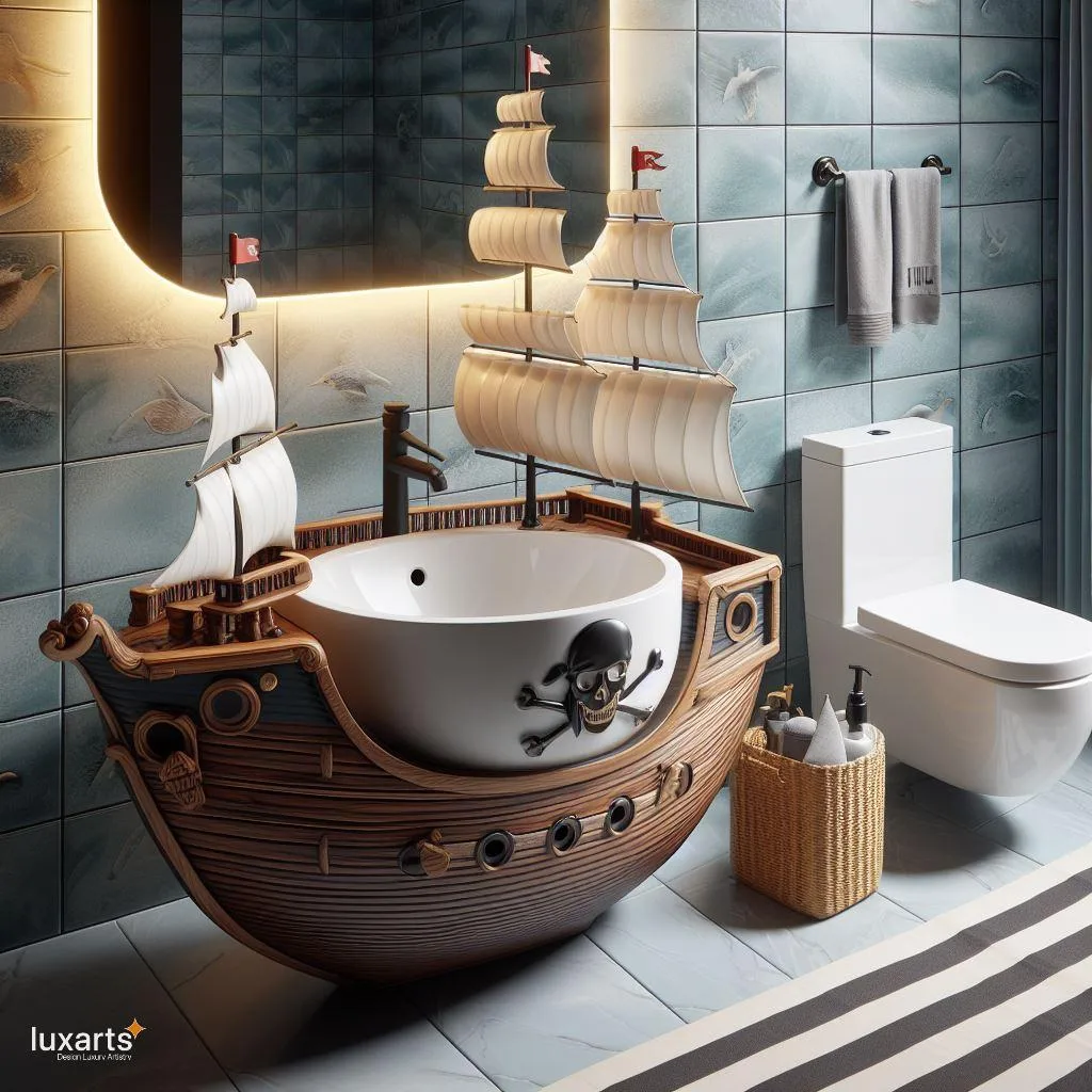 Pirate Ship Inspired Sink: Transform Your Bathroom with Nautical Charm luxarts pirate ship inspired sink 0 jpg