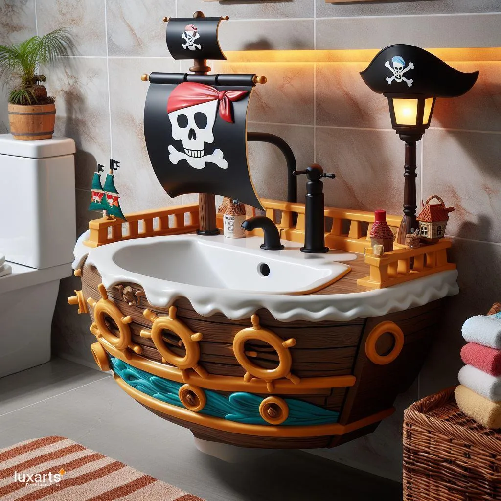 Pirate Ship Inspired Sink: Transform Your Bathroom with Nautical Charm luxarts pirate ship inspired sink 12 jpg