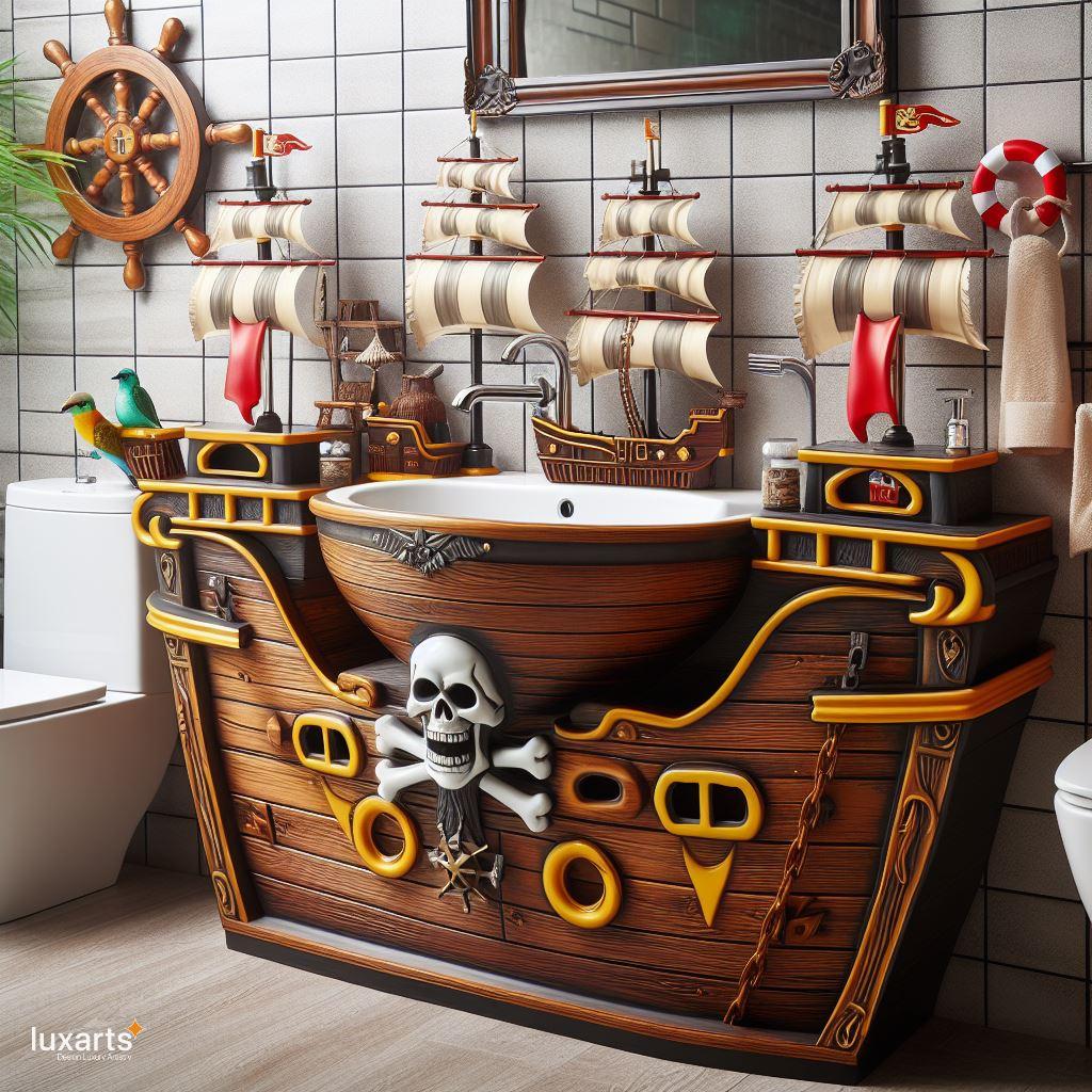 Pirate Ship Inspired Sink: Transform Your Bathroom with Nautical Charm luxarts pirate ship inspired sink 5