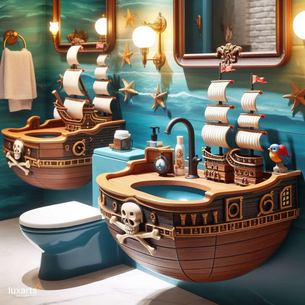 Pirate Ship Inspired Sink: Transform Your Bathroom with Nautical Charm luxarts pirate ship inspired sink 7 jpg