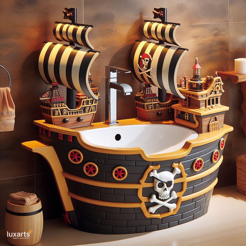 Pirate Ship Inspired Sink: Transform Your Bathroom with Nautical Charm luxarts pirate ship inspired sink 8