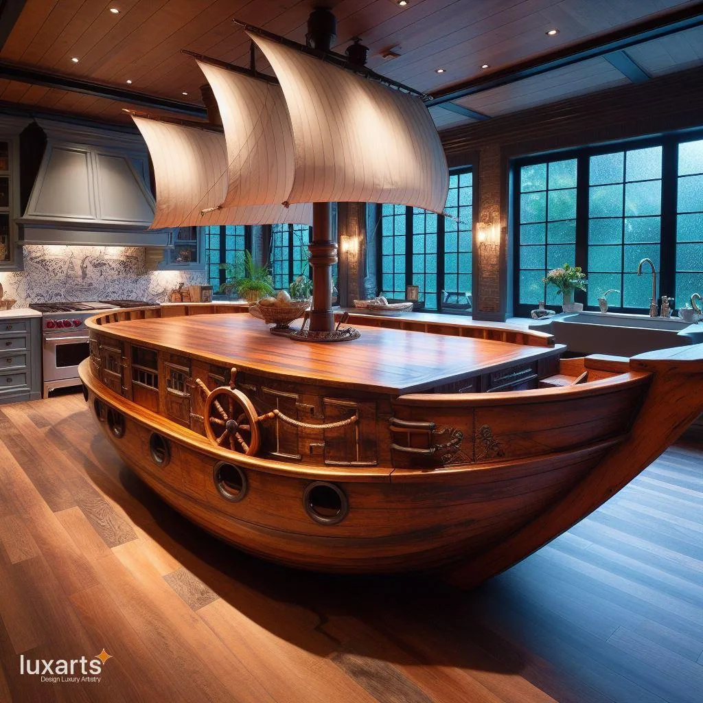 Set Sail in Style: Pirate Ship Kitchen Islands for Nautical Kitchens luxarts pirate ship kitchen islands 10 jpg