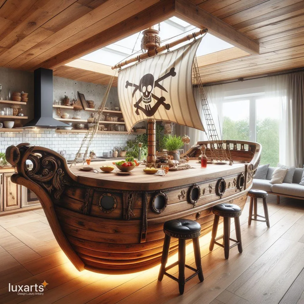 Set Sail in Style: Pirate Ship Kitchen Islands for Nautical Kitchens luxarts pirate ship kitchen islands 11 jpg