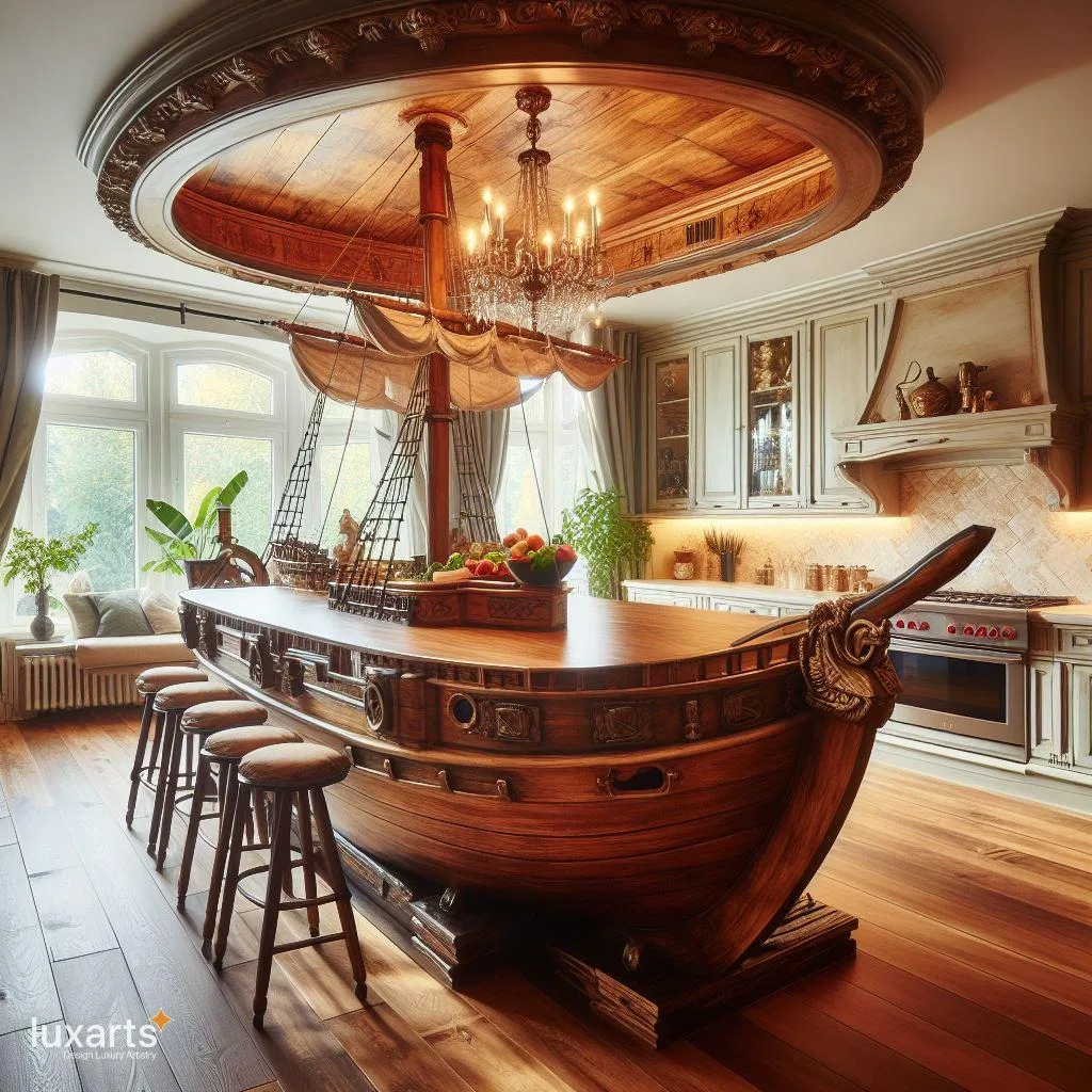 Set Sail in Style: Pirate Ship Kitchen Islands for Nautical Kitchens luxarts pirate ship kitchen islands 2 jpg